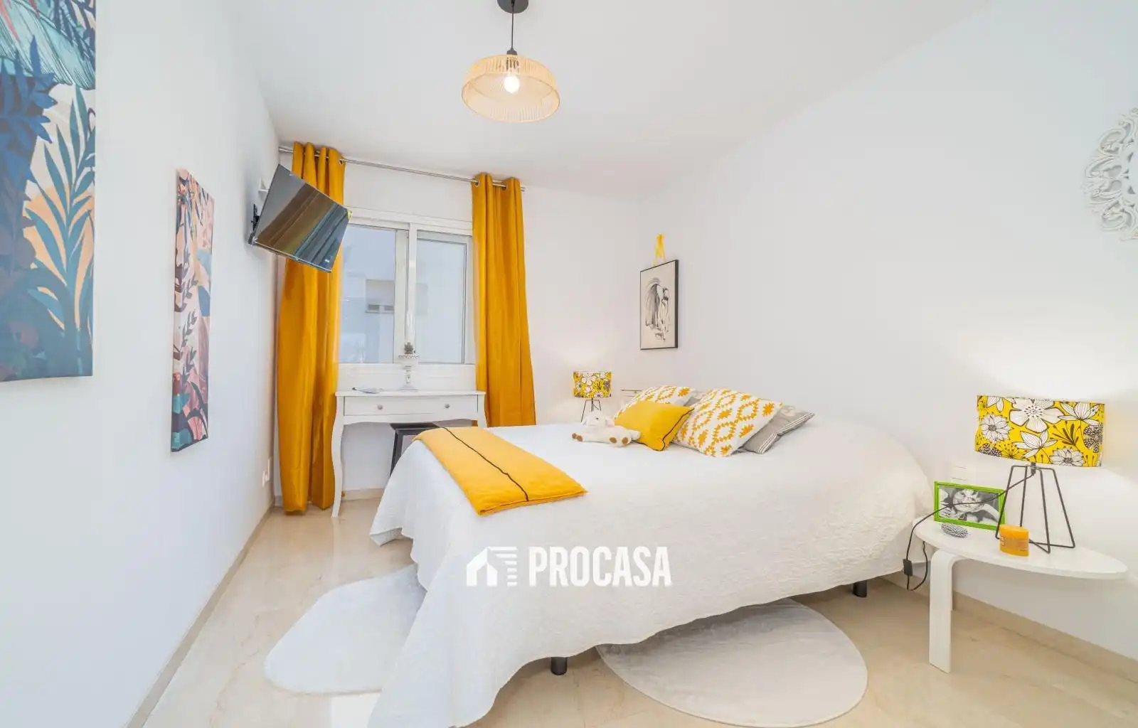 Schlafzimmer von Wohnung zum Verkauf in Empuriabrava mit Klimaanlage, Heizung und Terrasse