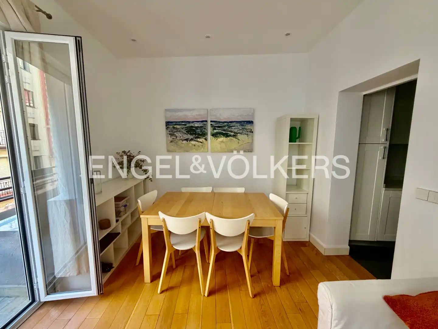 Esszimmer von Wohnung zur Miete in Madrid mit Heizung, Möbliert und Balkon