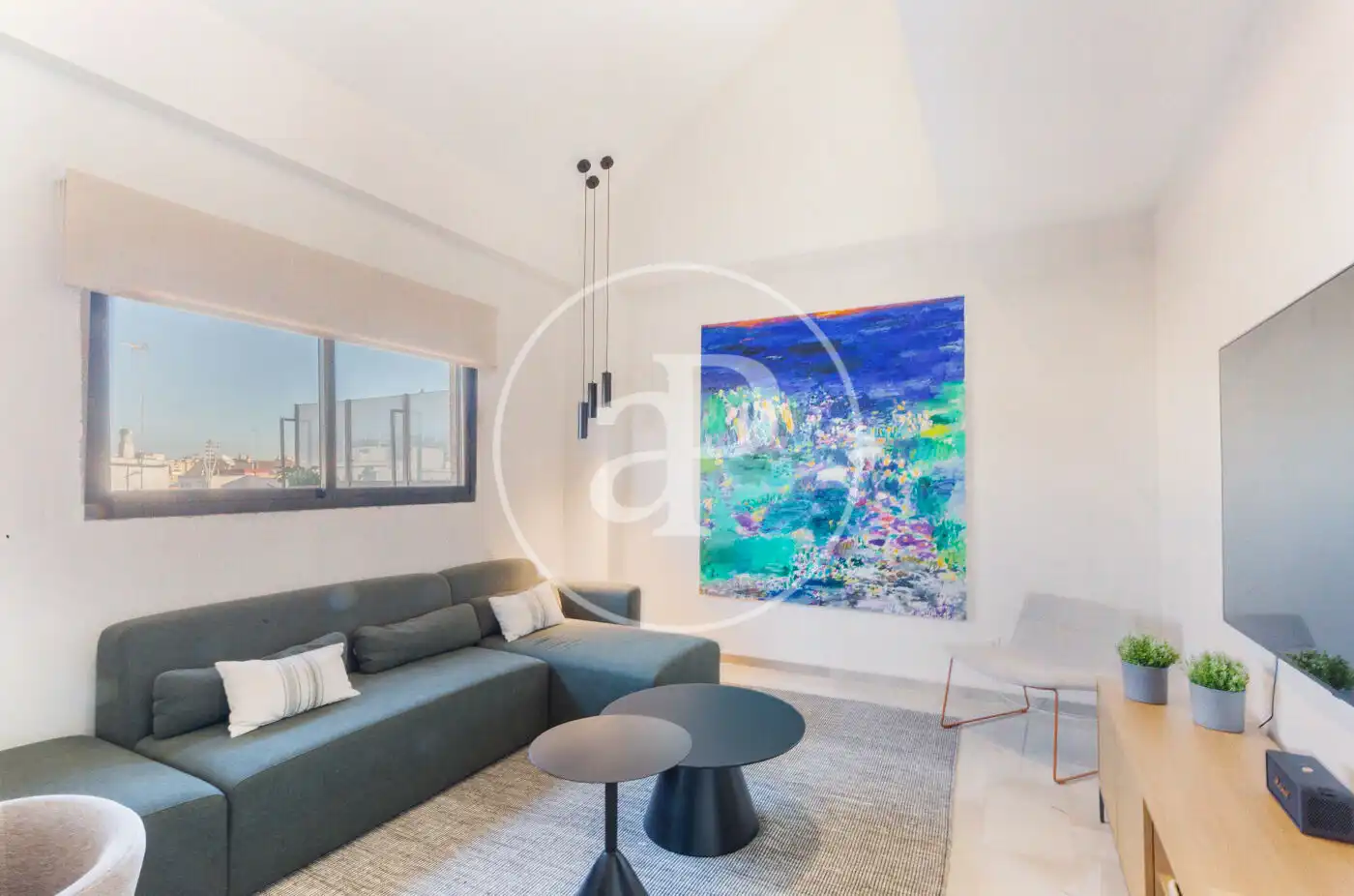 Sala de estar de Ático en venta en Valencia con Aire acondicionado, Calefacción y Terraza
