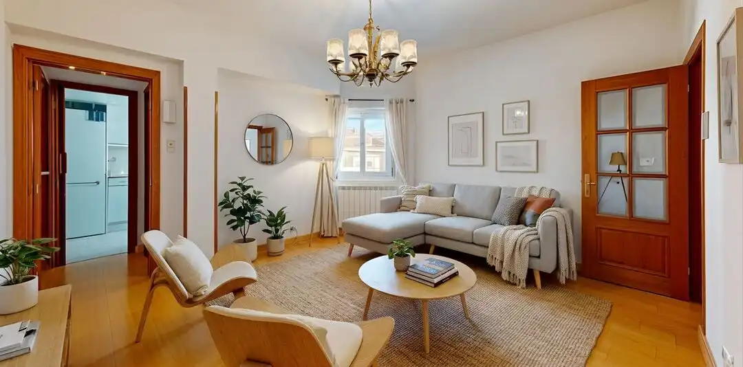 Living room of Flat for sale in Madrid  with Heating, Terrace and Storage room
