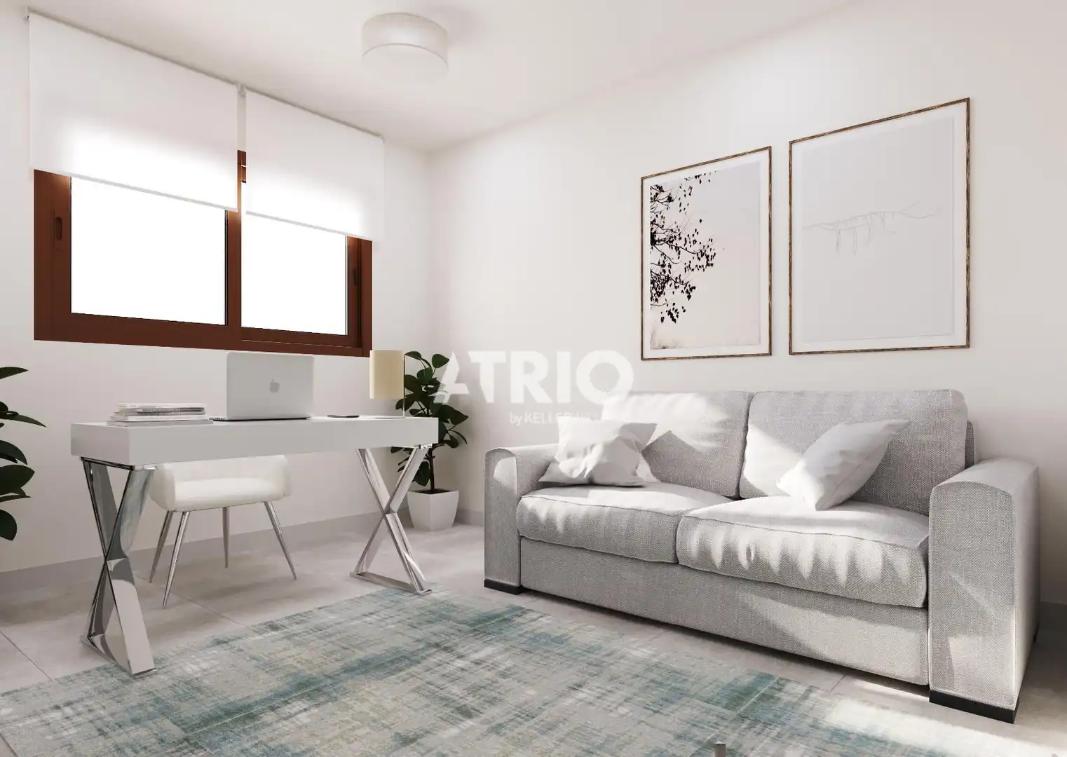 Wohnzimmer von Wohnung zum Verkauf in Capdepera mit Klimaanlage, Privatgarten und Terrasse
