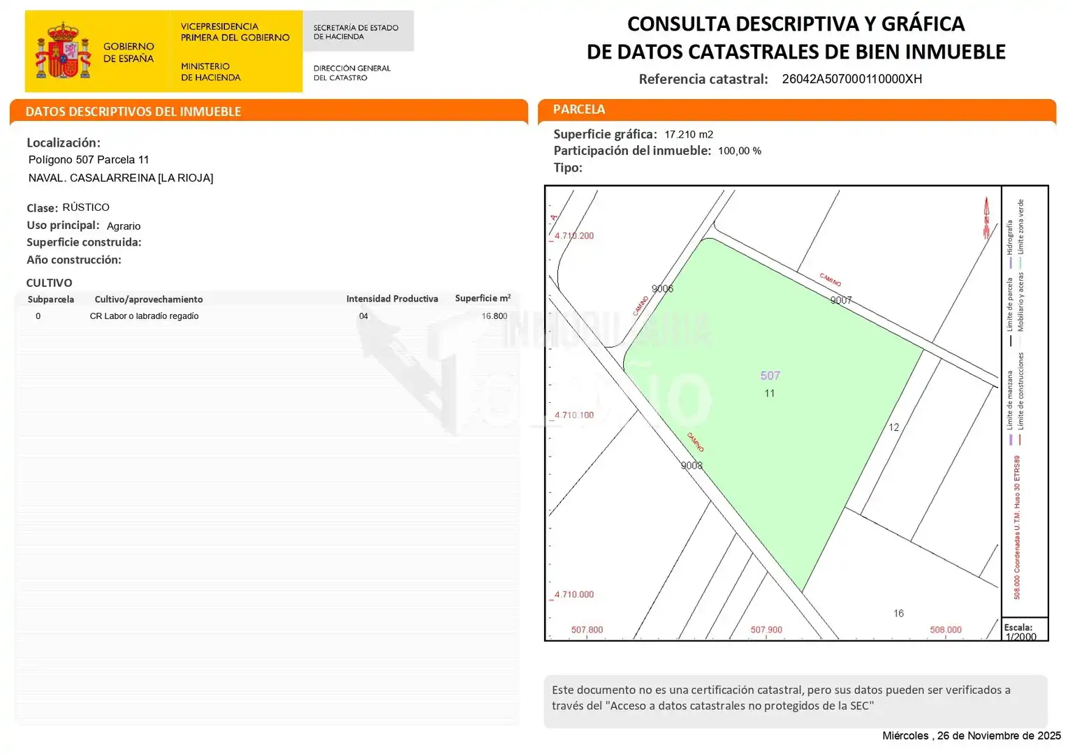 Lands and plots for sale in Camino el Crucero 14, imagen 5
