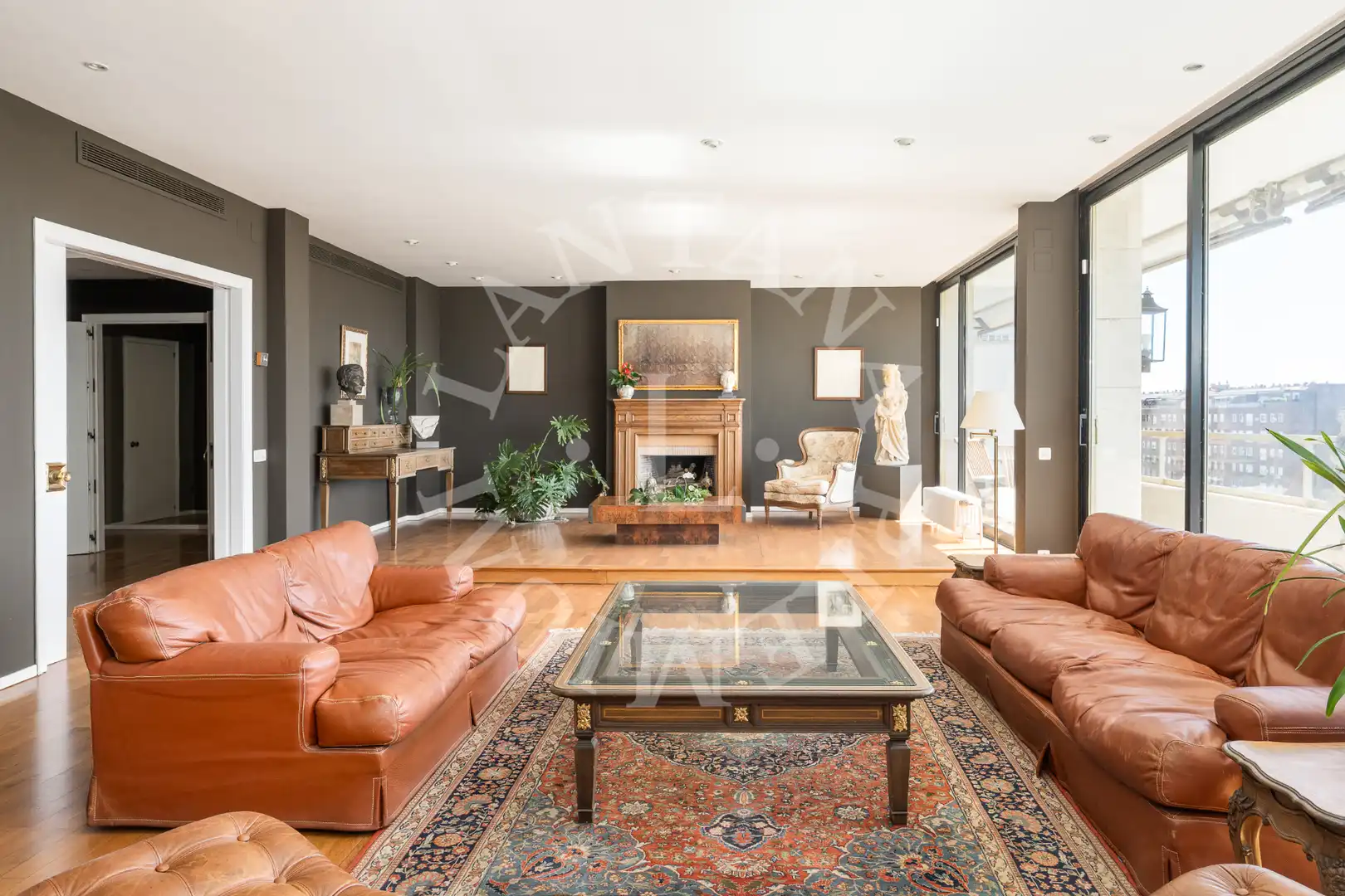 Sala de estar de Ático en venta en Barcelona con Aire acondicionado, Calefacción y Parquet