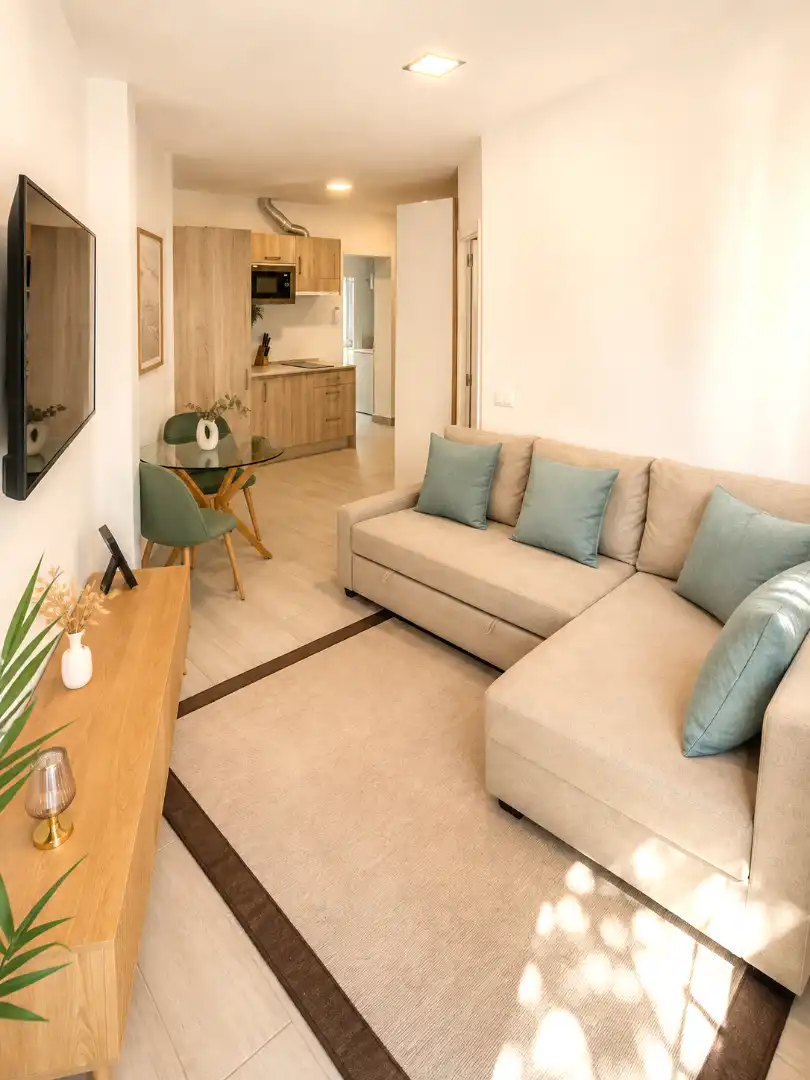 Wohnzimmer von Wohnung zur Miete in Madrid mit Klimaanlage, Heizung und Möbliert