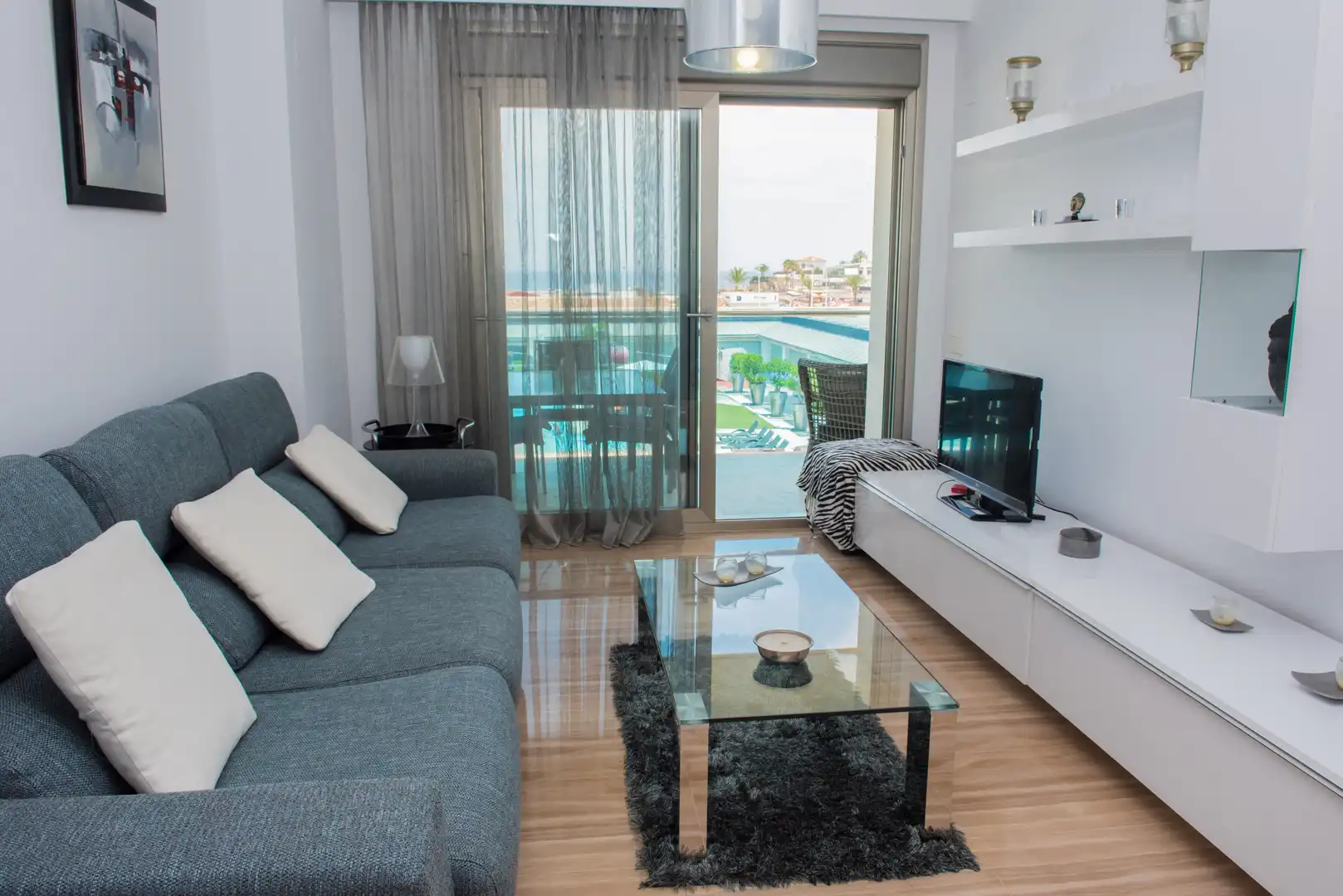 Sala d'estar de Apartament en venda en Jávea / Xàbia amb Aire condicionat, Terrassa i Traster