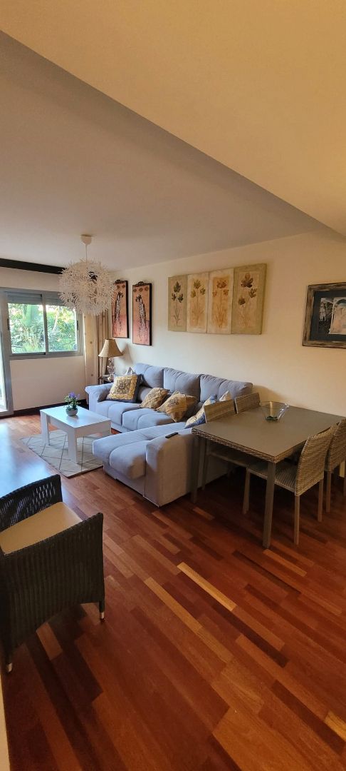 Living room of Flat to rent in Torremolinos  with Air Conditioner, Parquet flooring and Terrace