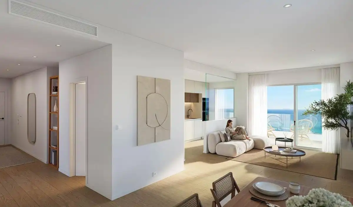 Sala d'estar de Àtic en venda en Villajoyosa / La Vila Joiosa amb Aire condicionat, Jardí privat i Terrassa