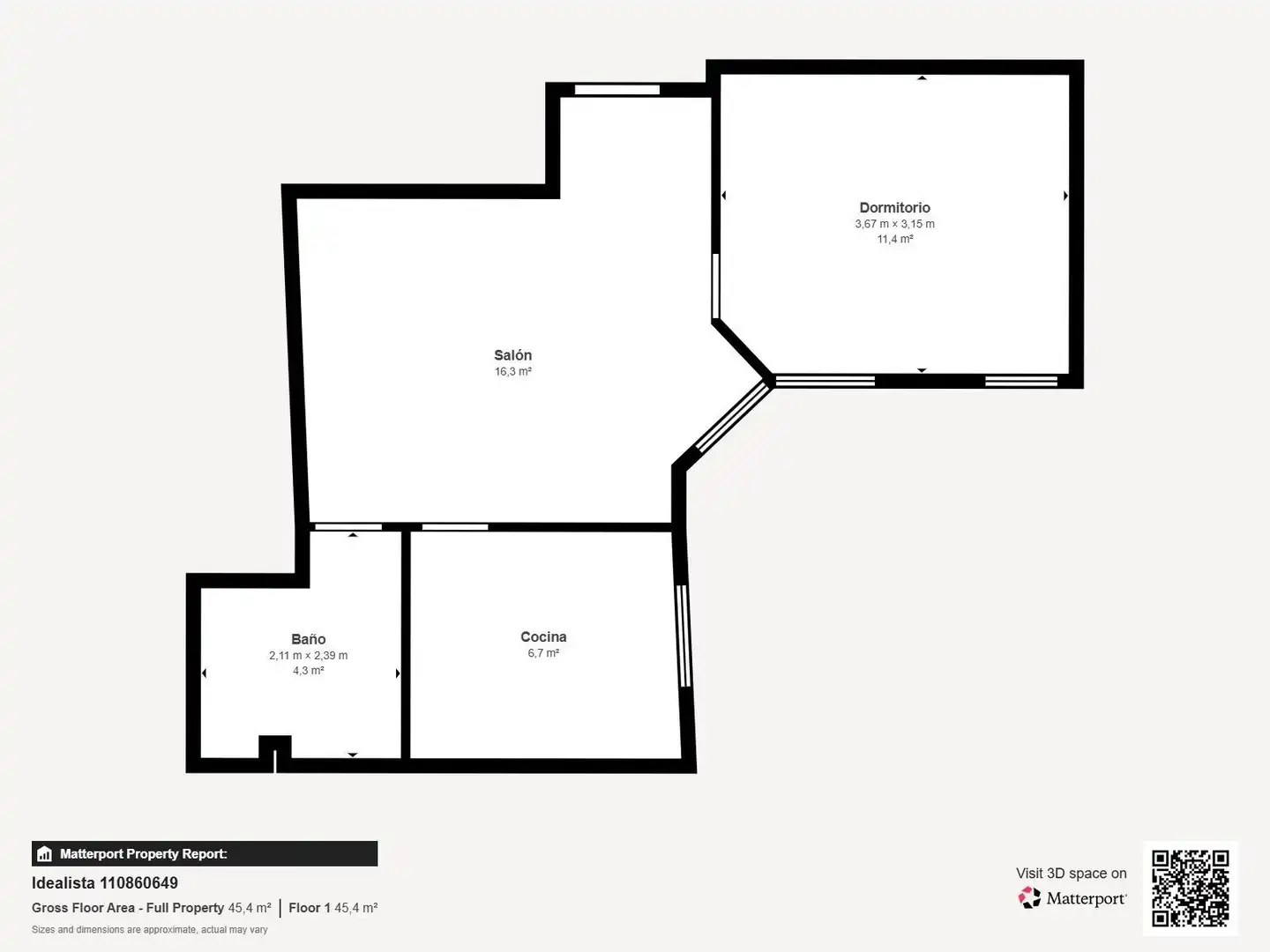 Flat for sale in Valencia  with Air Conditioner