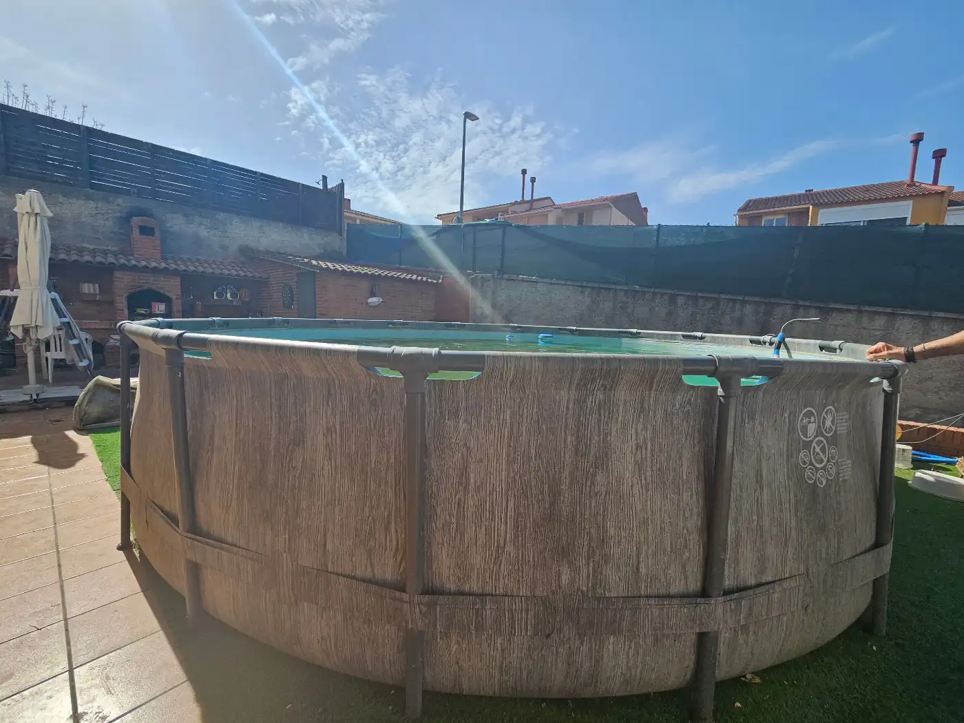 Piscina de Casa adosada en venda en Els Pallaresos amb Aire condicionat, Jardí privat i Terrassa