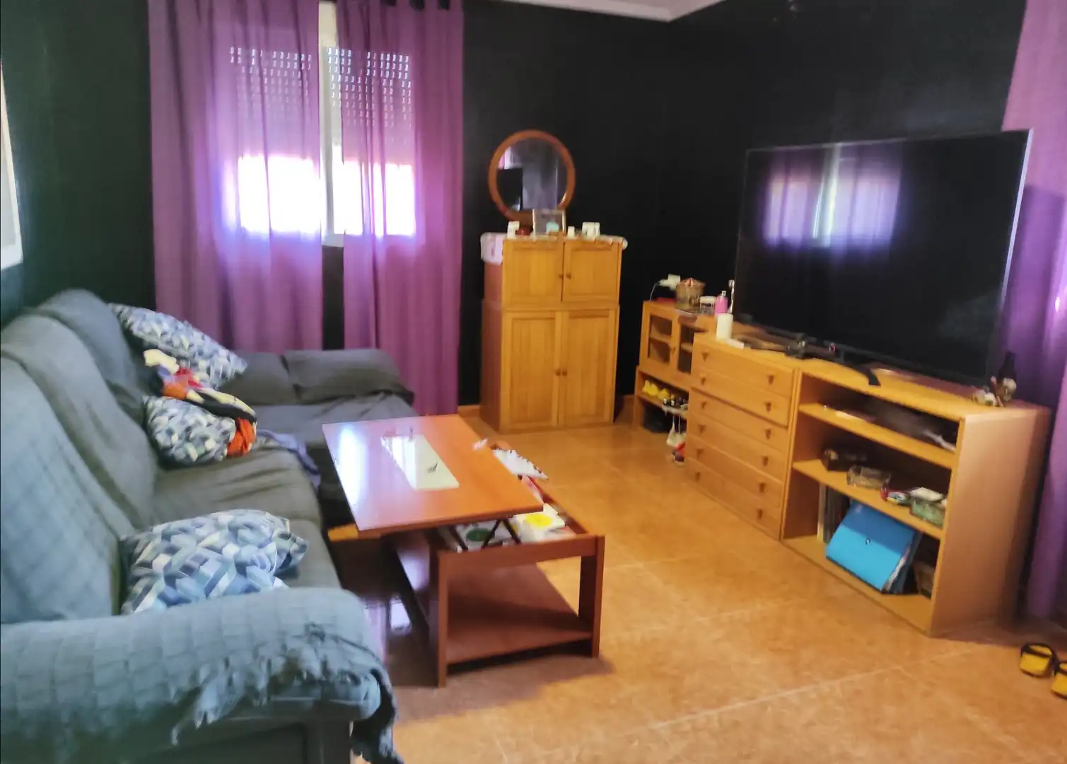 Sala d'estar de Finca rústica en venda en Canillas de Aceituno amb Jardí privat, Terrassa i Traster