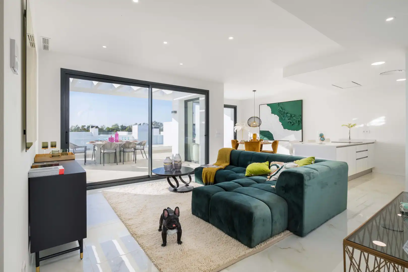 Sala d'estar de Àtic en venda en Estepona amb Aire condicionat, Calefacció i Terrassa