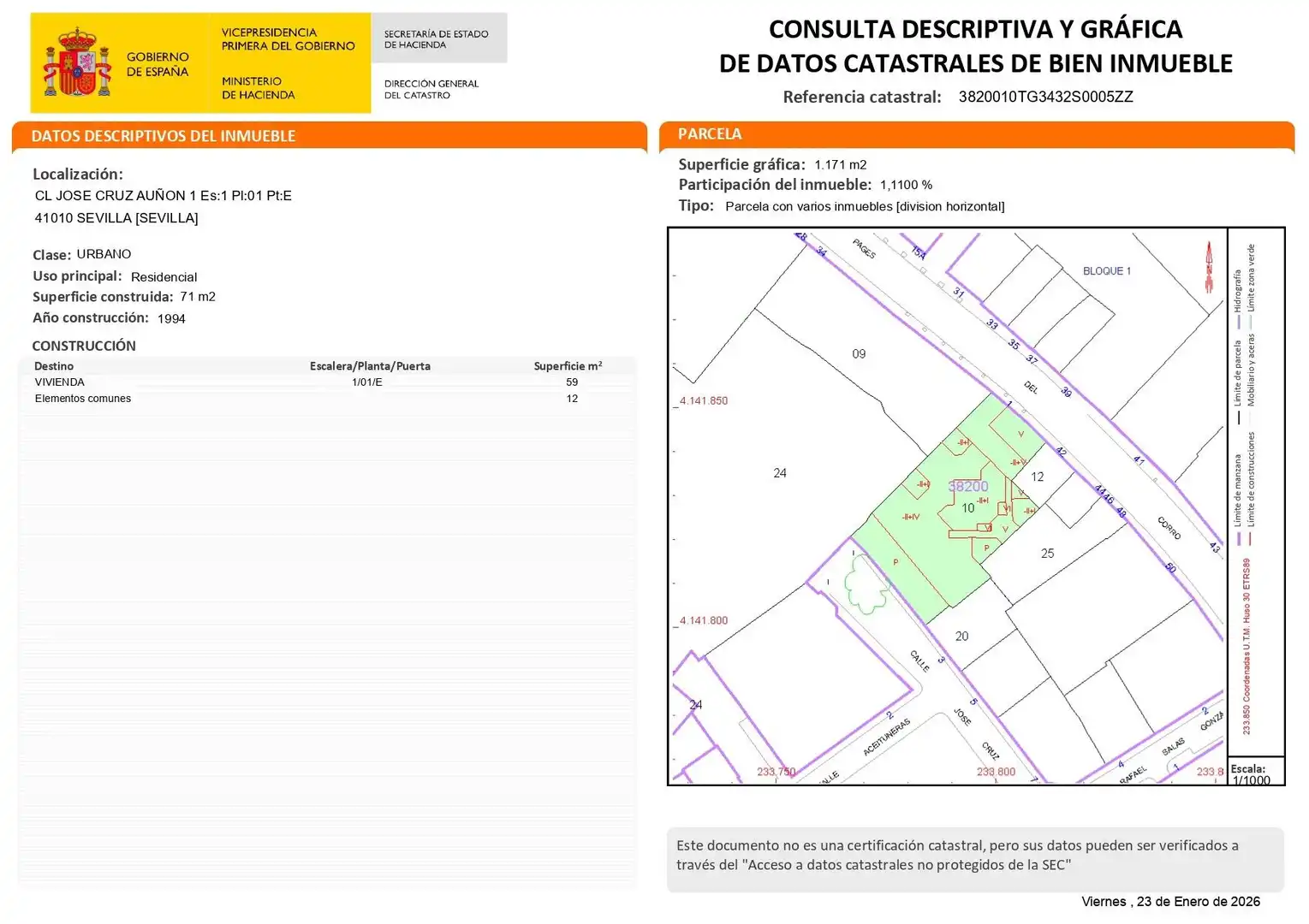 Apartamento en venta en Calle JOSE CRUZ AUÑON, Triana Oeste