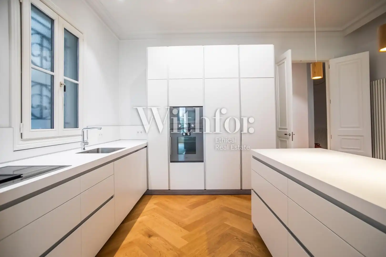 Kitchen of Flat for rent in Barcelona  with Air Conditioner, Heating and Terrace