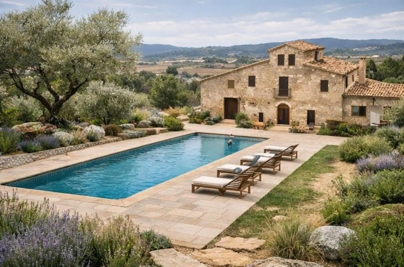 Piscina de Finca rústica en venda en Font-rubí