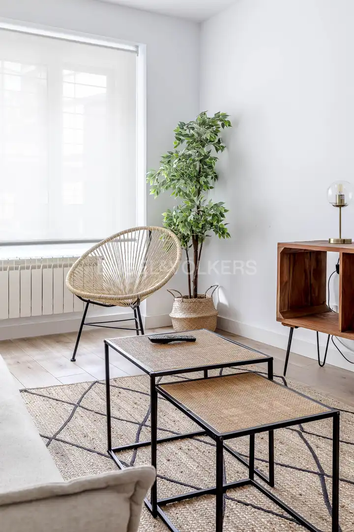 Sala de estar de Apartamento de alquiler en Madrid con Aire acondicionado, Calefacción y Amueblado