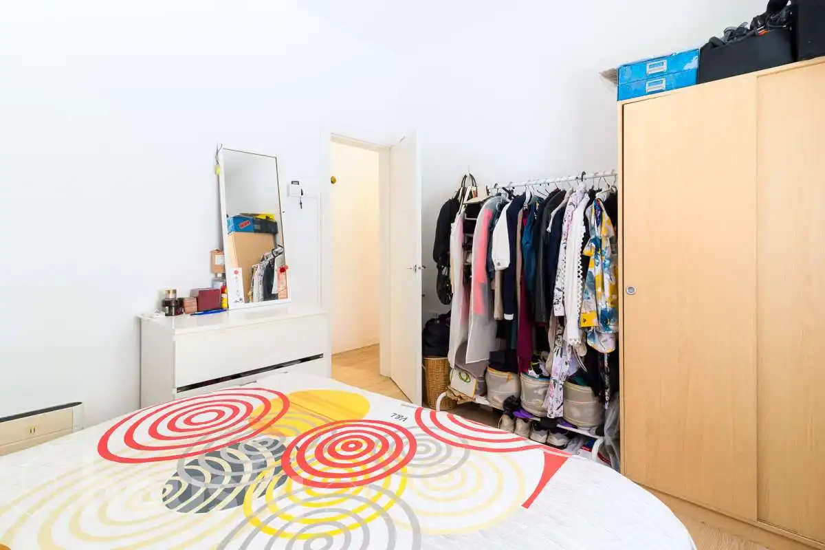 Schlafzimmer von Erdgeschoss zum Verkauf in Barcelona mit Heizung, Parkett und Terrasse