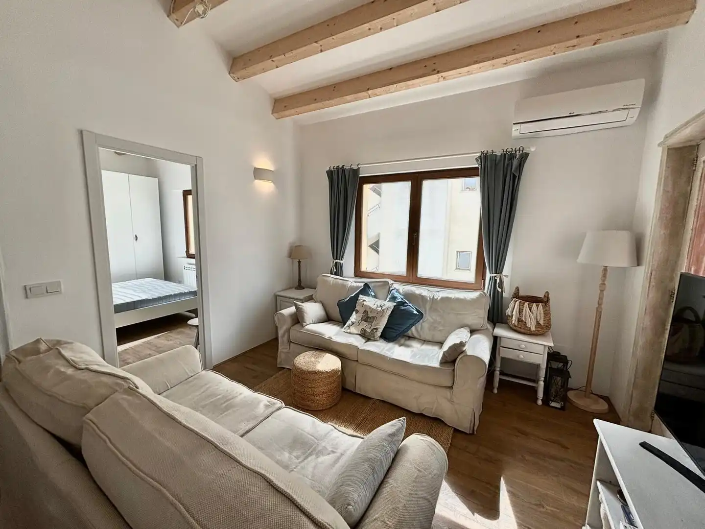 Sala de estar de Ático de alquiler en  Palma de Mallorca con Terraza, Amueblado y Balcón
