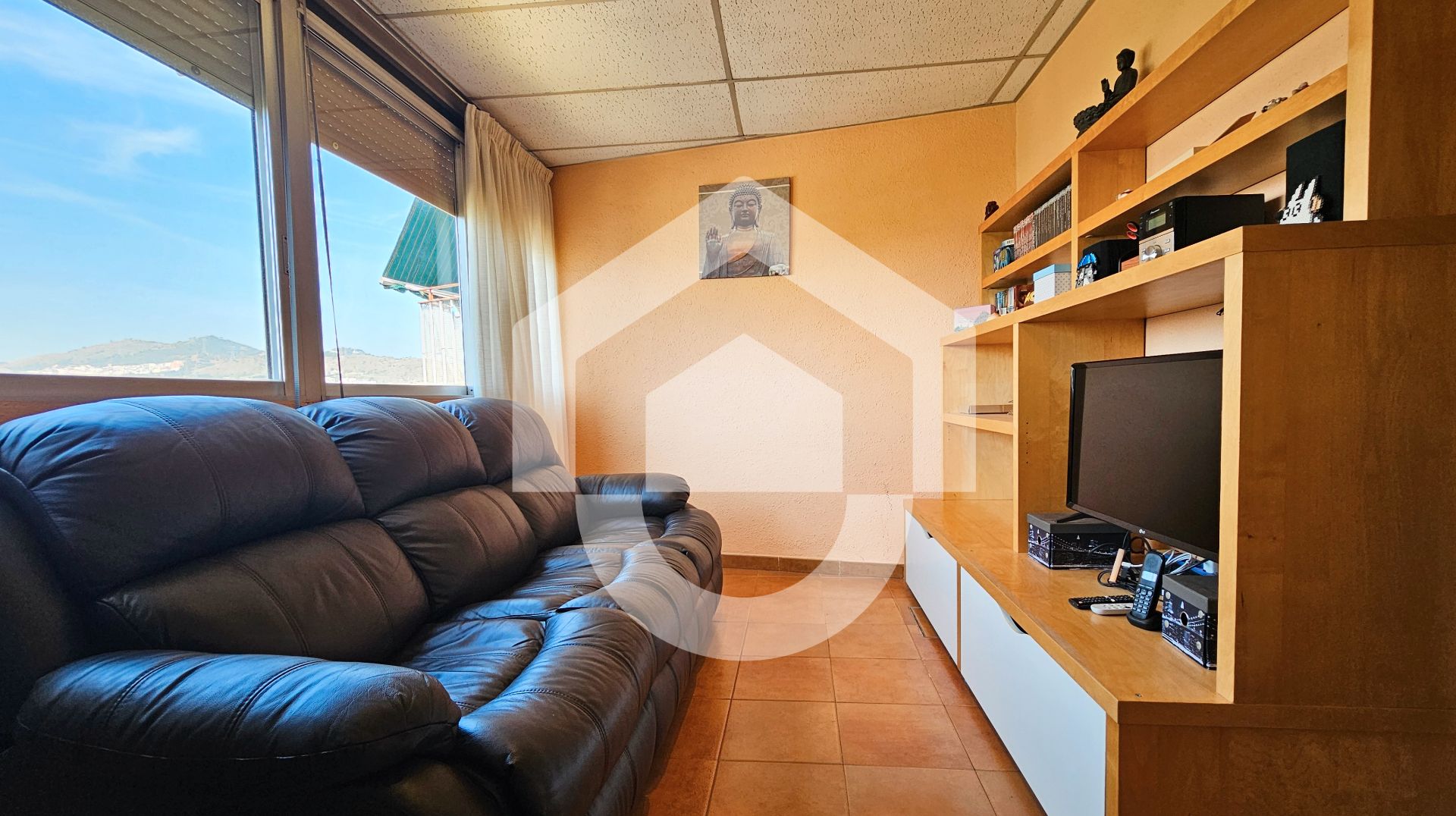 Living room of Attic for sale in Santa Coloma de Gramenet  with Air Conditioner and Terrace