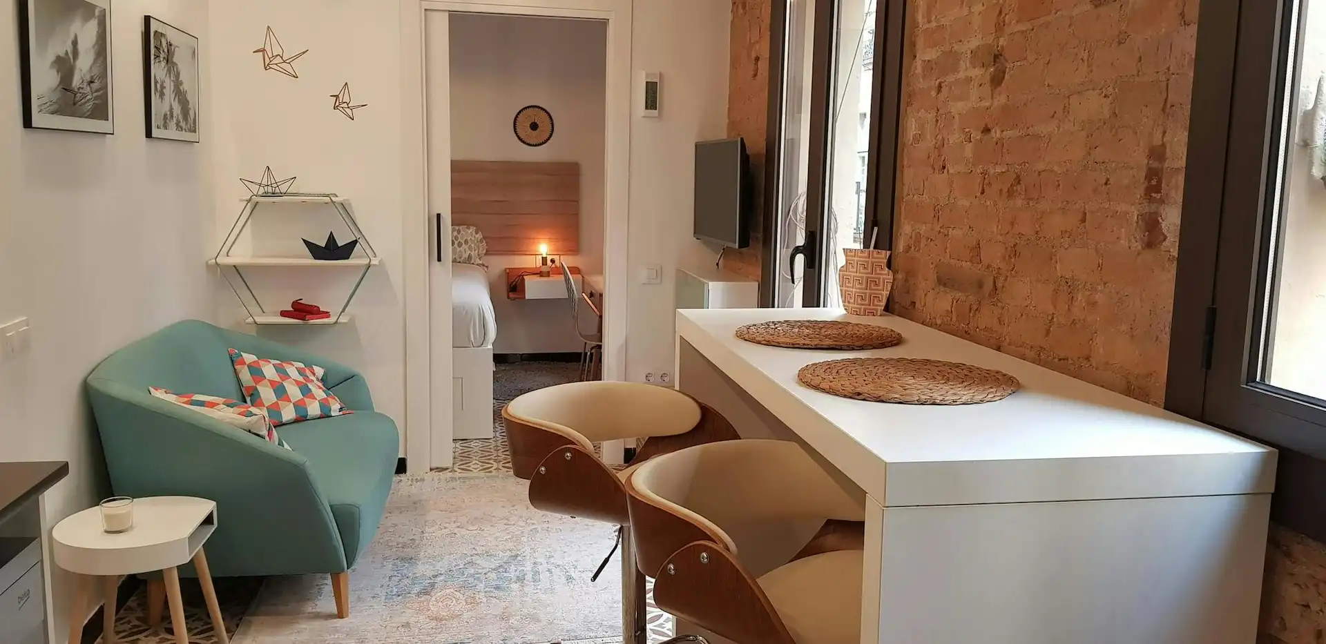 Habitación de Piso de alquiler en Barcelona con Aire acondicionado, Calefacción y Lavadora