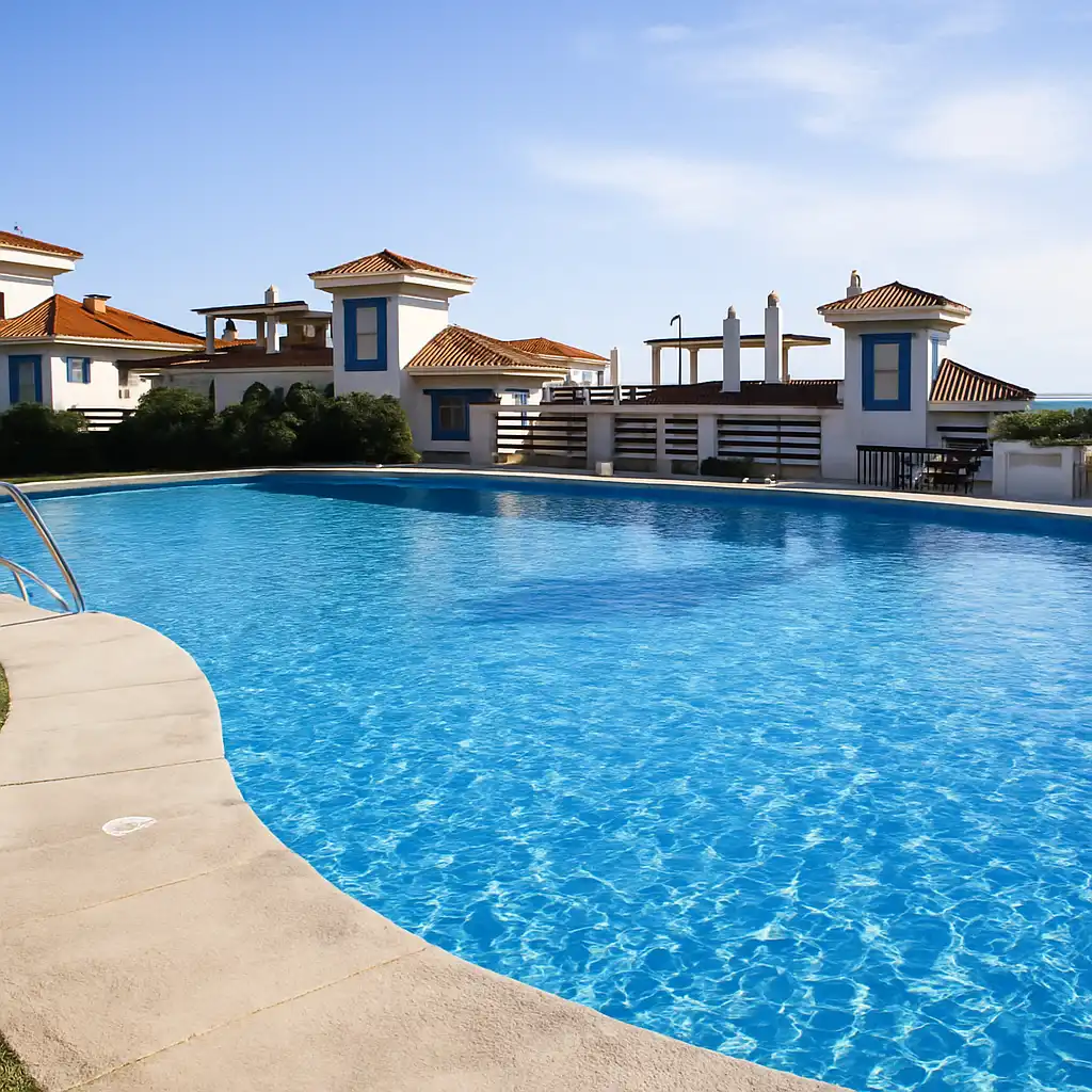 Piscina de Piso de alquiler en Manilva con Aire acondicionado y Piscina