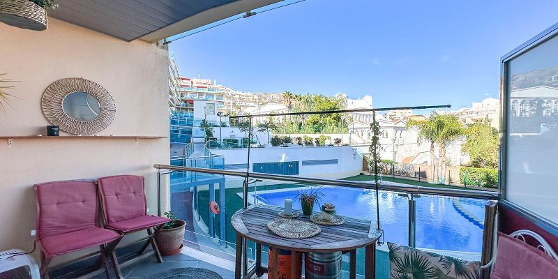 Terrace of Flat for sale in Calpe / Calp  with Air Conditioner, Terrace and Furnished