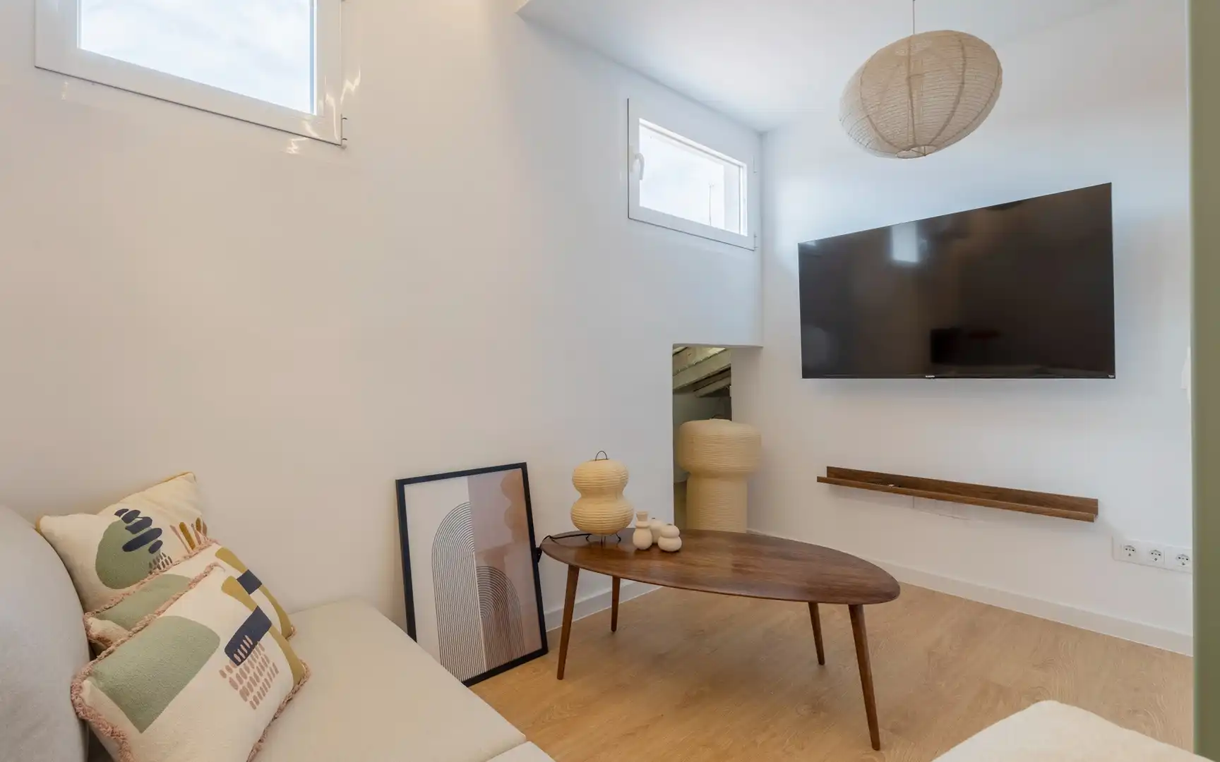Sala d'estar de Dúplex de lloguer en Madrid amb Aire condicionat, Calefacció i Moblat