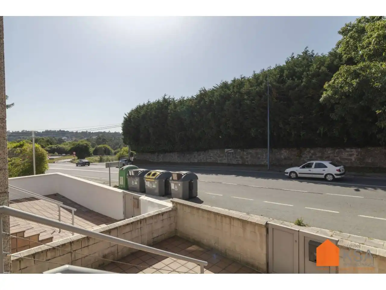 Vista exterior de Casa adosada en venta en Santiago de Compostela  con Jardín privado, Parquet y Terraza