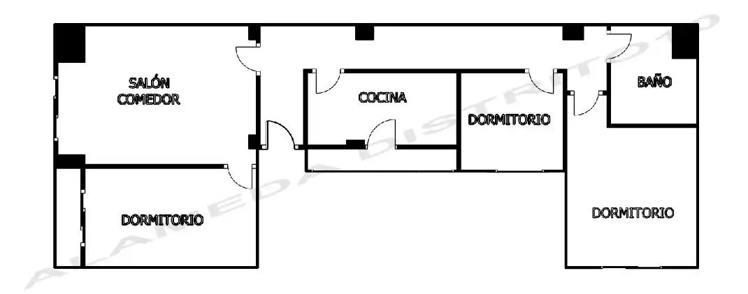 Flat for rent in Valencia  with Air Conditioner, Heating and Furnished