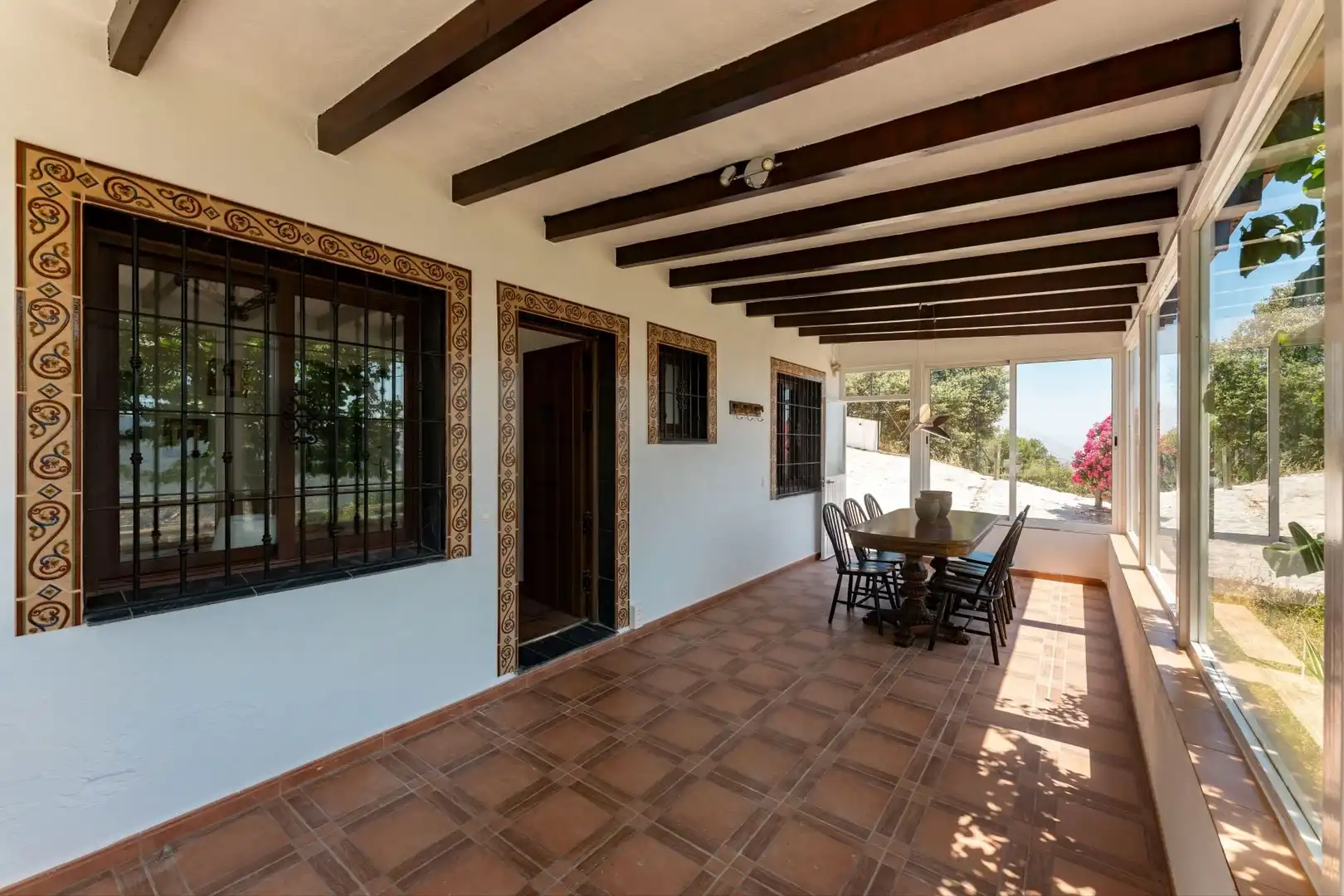 Terraza de Finca rústica en venta en Monda con Aire acondicionado y Piscina