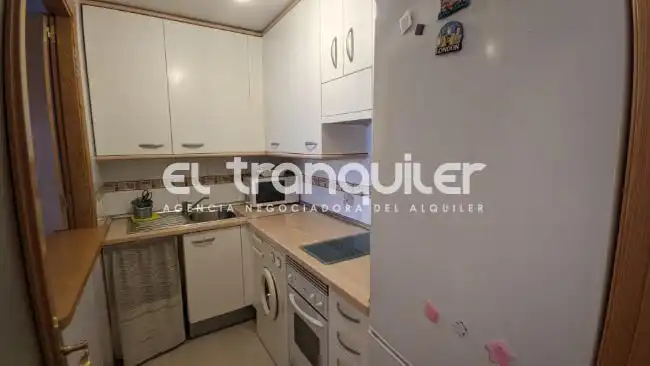 Kitchen of Flat for rent in Madrid  with Air Conditioner, Swimming Pool and Washing machine