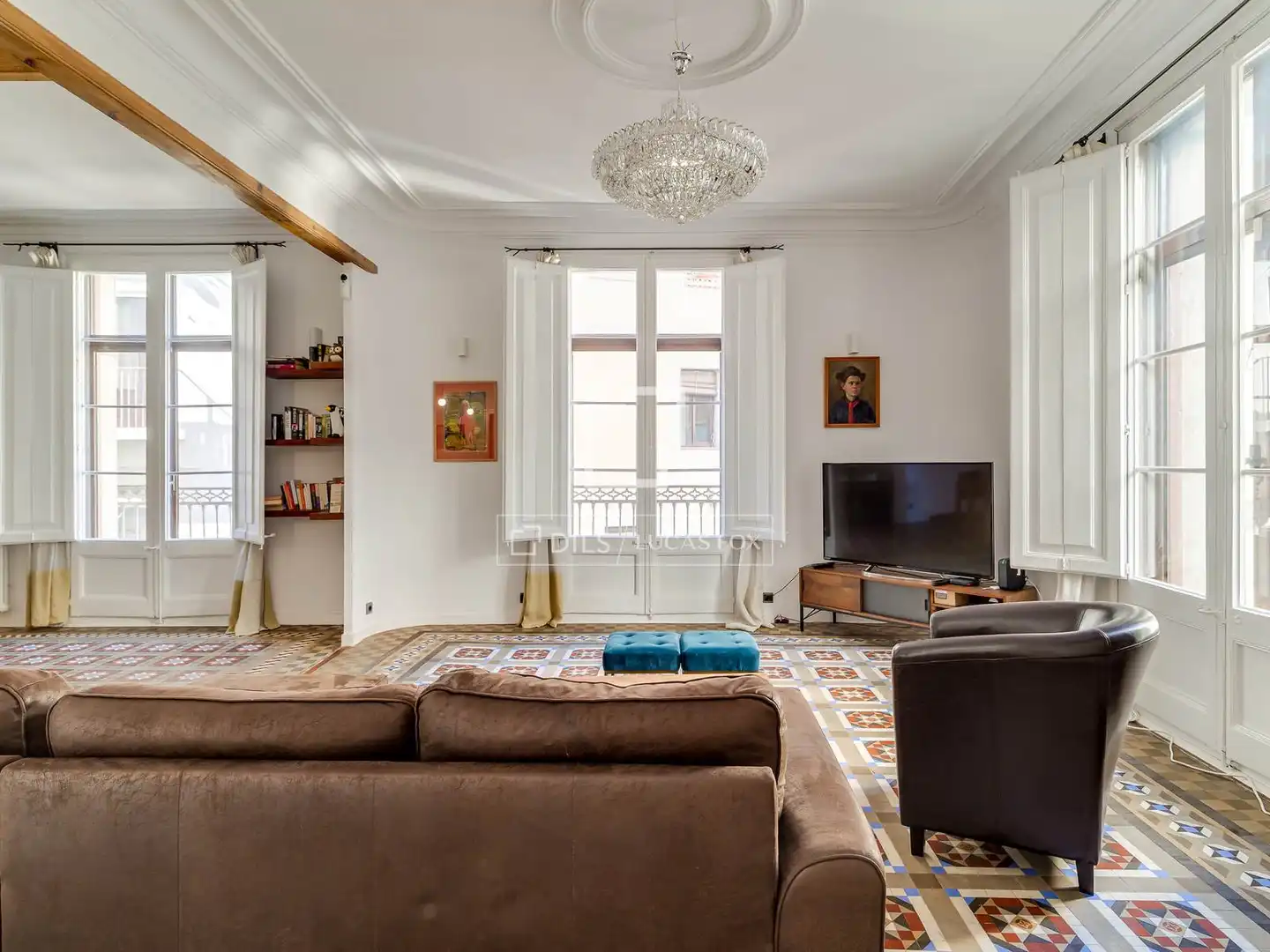 Sala de estar de Piso en venta en Barcelona con Aire acondicionado, Calefacción y Terraza