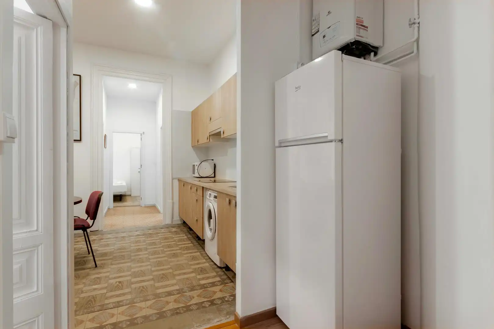 Cocina de Piso para compartir en Barcelona con Calefacción, Amueblado y Lavadora