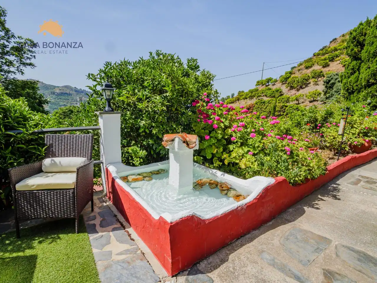 Terraza de Finca rústica en venta en Jete con Aire acondicionado, Jardín privado y Terraza