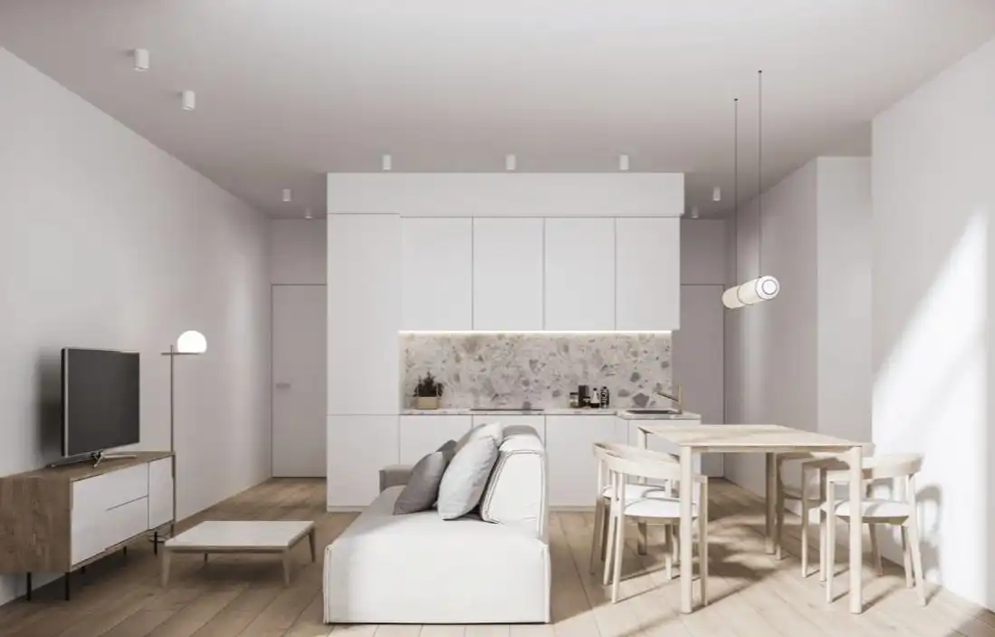 Sala d'estar de Dúplex en venda en L'Hospitalet de Llobregat amb Calefacció, Terrassa i Piscina comunitària