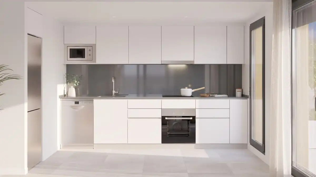 Cocina de Apartamento en venta en Mijas con Aire acondicionado, Terraza y Trastero