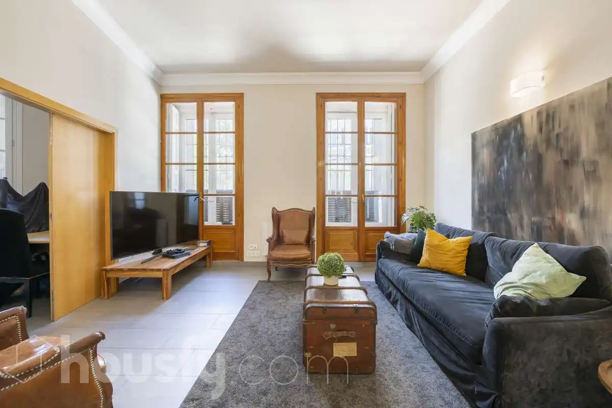 Sala d'estar de Planta baixa de lloguer en Madrid amb Calefacció i Balcó