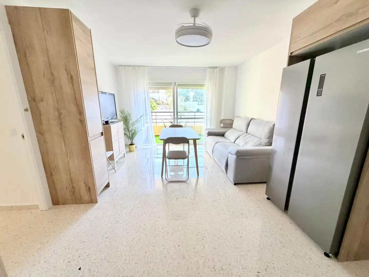 Living room of Flat for share in Málaga  with Terrace and Furnished