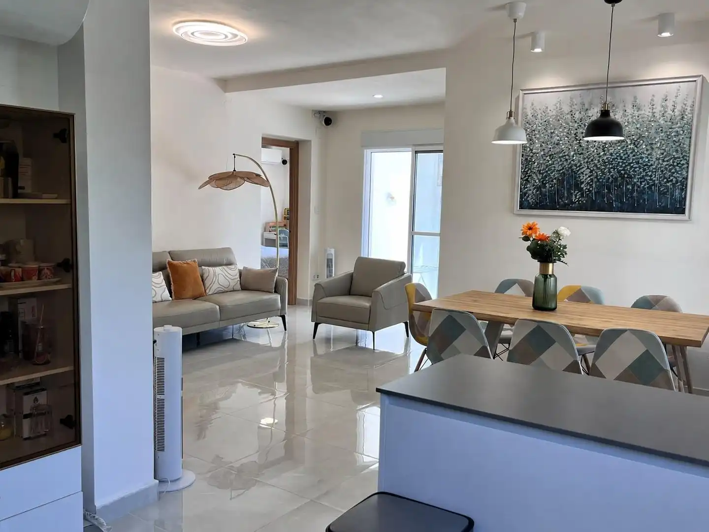 Sala d'estar de Casa o xalet en venda en La Pobla de Vallbona amb Aire condicionat, Calefacció i Jardí privat