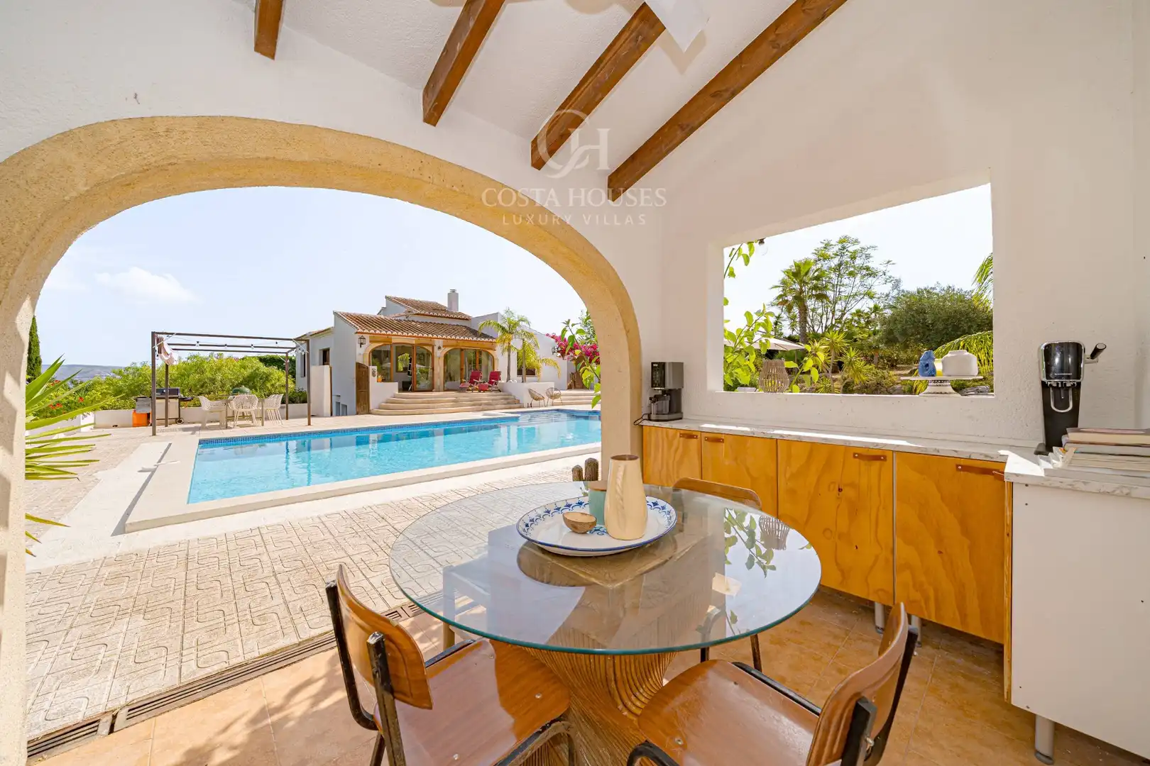 Vista exterior de Casa o xalet en venda en Jávea / Xàbia amb Aire condicionat, Jardí privat i Terrassa