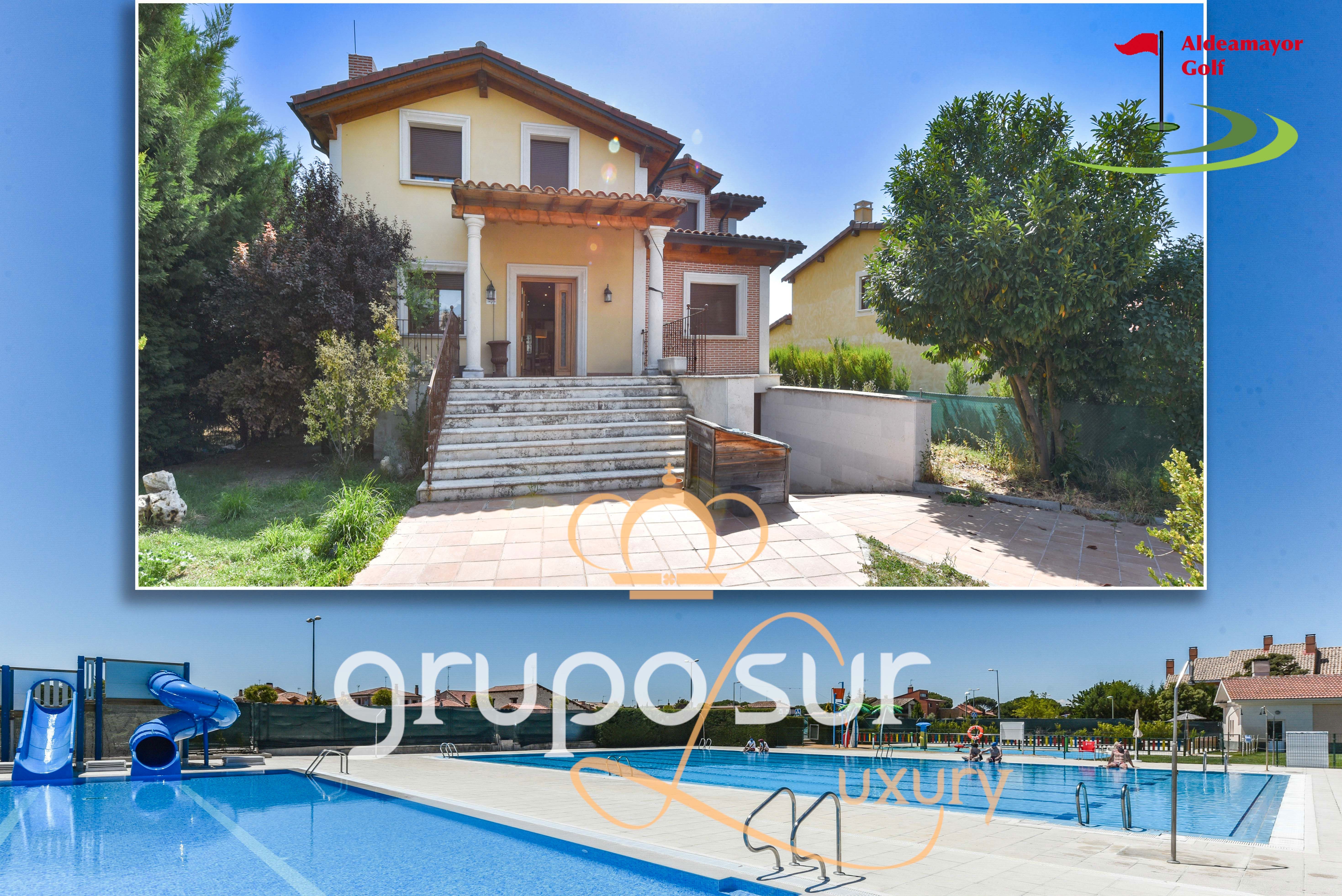 Exterior view of House or chalet for sale in Aldeamayor de San Martín  with Air Conditioner, Heating and Private garden