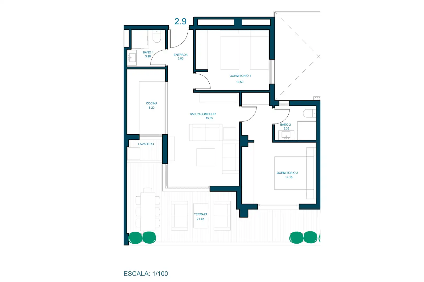 Flat for rent in Sevilla  with Air Conditioner, Heating and Terrace