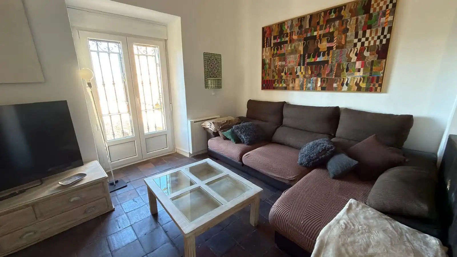 Sala d'estar de Pis en venda en Cuenca amb Calefacció i Moblat