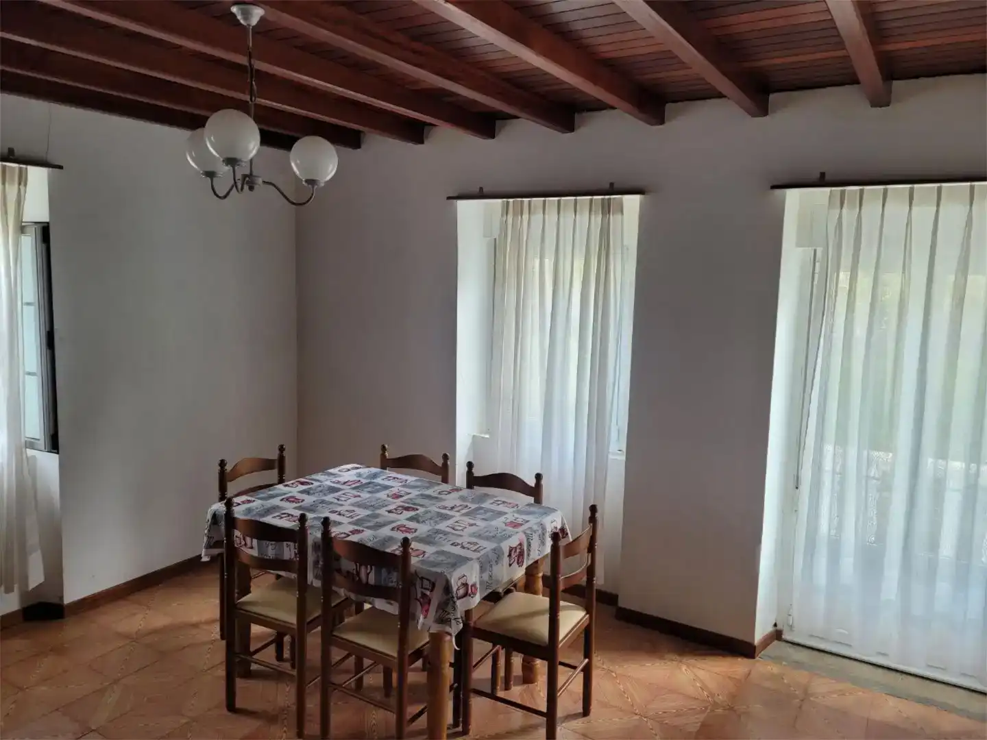 Dining room of Flat for rent in O Vicedo   with Private garden, Furnished and Balcony
