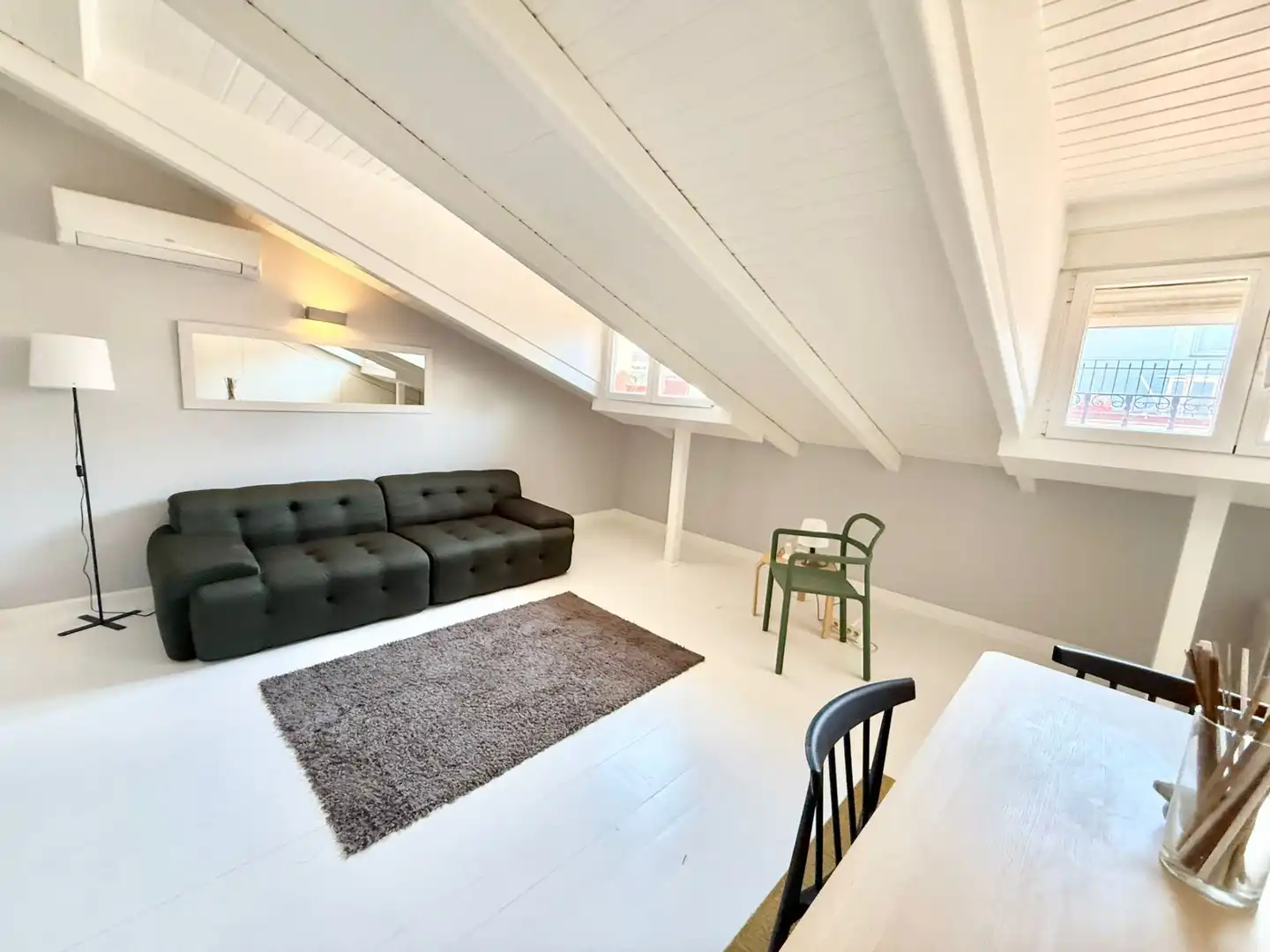 Living room of Duplexes for rent in Madrid  with Air Conditioner, Heating and Furnished