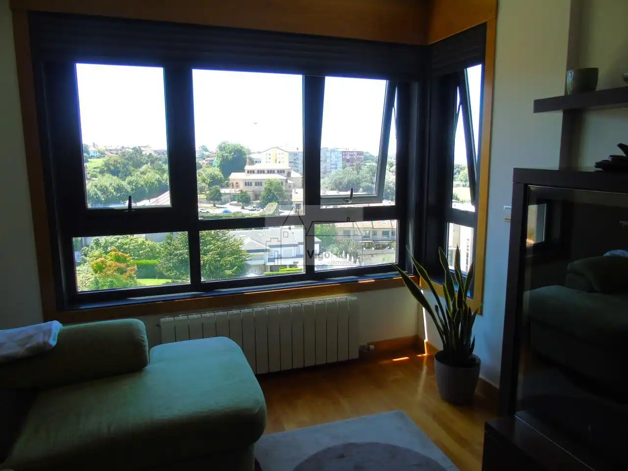 Balcony of Flat for rent in Vigo   with Heating, Swimming Pool and Furnished