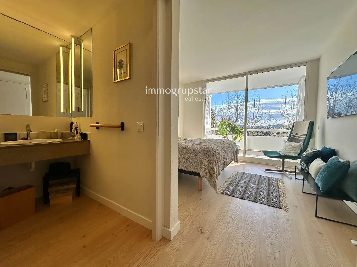 Dormitori de Apartament en venda en Castell d'Aro, Platja d'Aro i s'Agaró amb Calefacció, Parquet i Terrassa