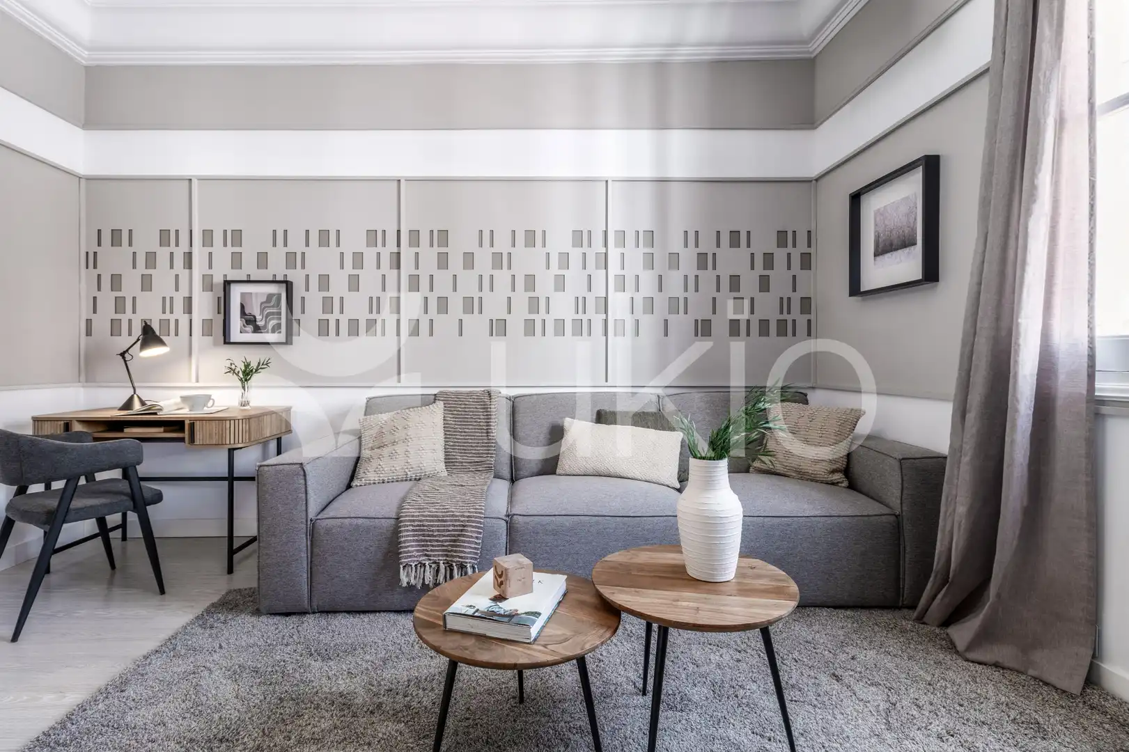 Sala d'estar de Apartament de lloguer en Madrid amb Aire condicionat, Calefacció i Terrassa