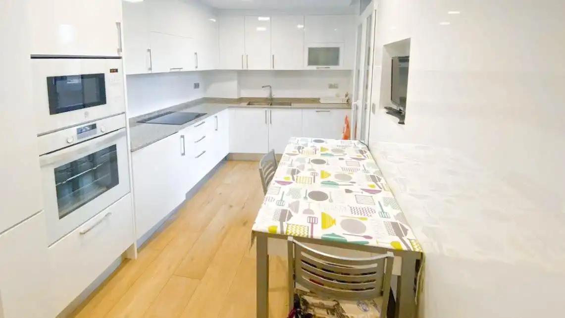 Kitchen of Flat for share in Santander  with Heating, Terrace and Furnished