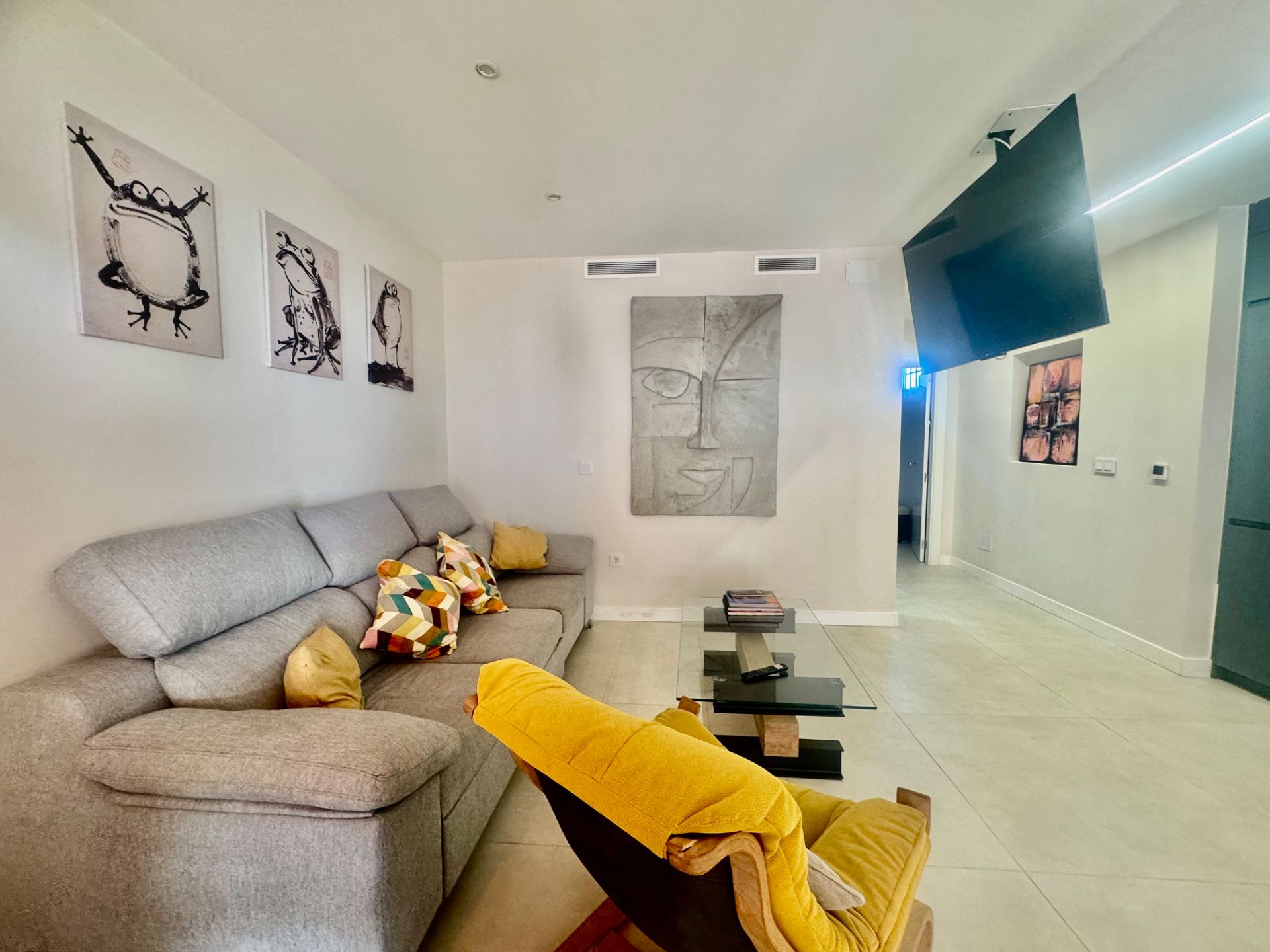 Living room of Apartment to rent in Mijas  with Air Conditioner, Heating and Furnished