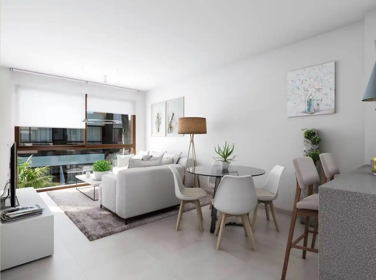 Sala de estar de Planta baja en venta en San Pedro del Pinatar con Jardín privado, Terraza y Piscina comunitaria